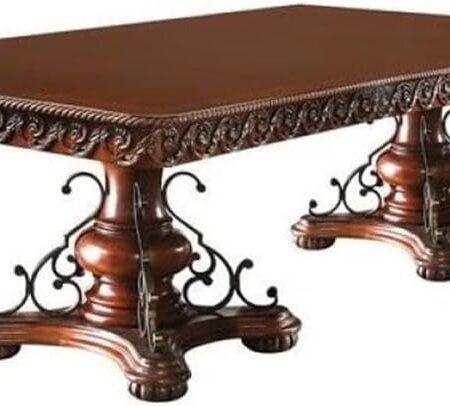 Traditional  Wood Pedestal Dining Table in Cherry