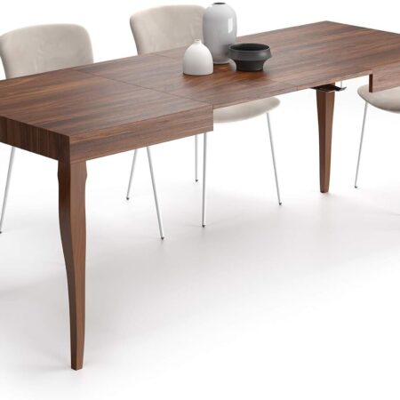Extendable Dining Table, 47.2(78.7) x30.5 in, Walnut, Made in Italy