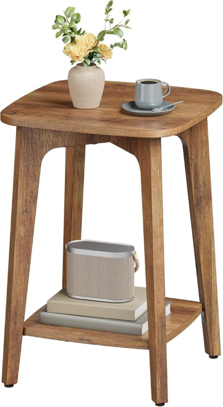 Two-Tier Small Square Side Table, Bedside Table