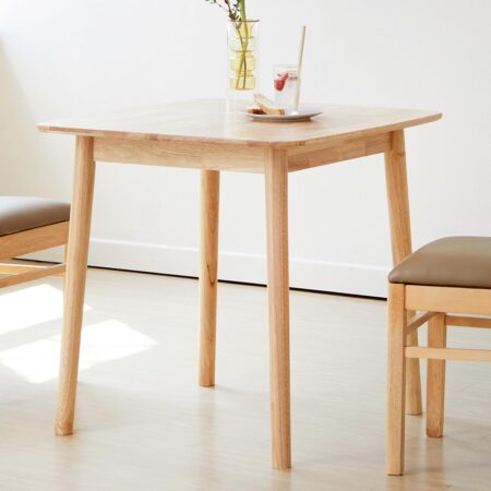 29.5" Malaysian Oak Square Wooden Dining Table/Small Solid Wood Kitchen Desk (Natural Oak)